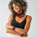 GAMEDAY BEADED NECKLACE - RED & BLACK