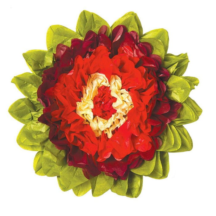 Giant Wine Red 24 Inch Tissue Paper Flower - PaperLanternStore.com - Paper Lanterns, Decor, Party Lights & More