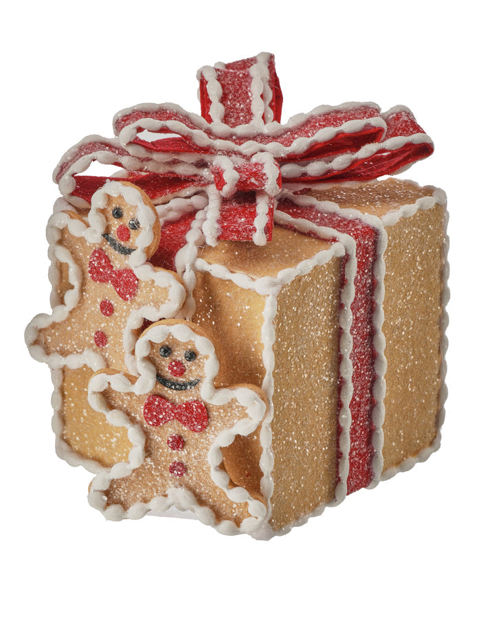 GINGERBREAD GIFT BOX ORNAMENT