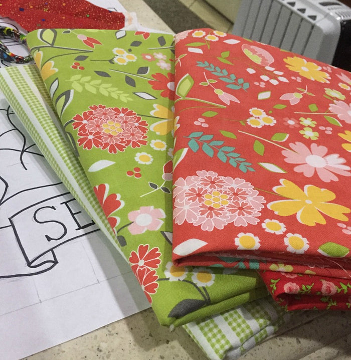 Grandmas Garden Block #3- Pumpkin