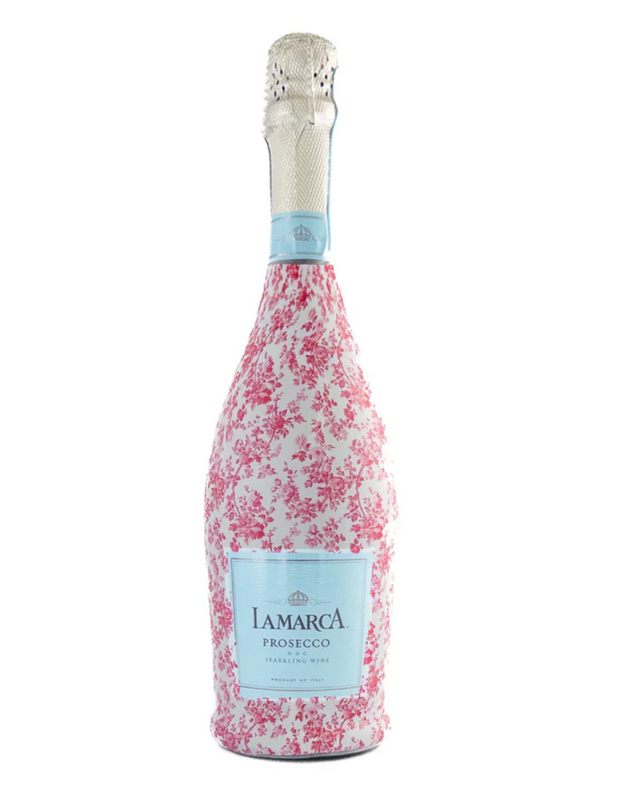 Grandmillenial Pink Floral Bottle Wrap, La Marca Edition