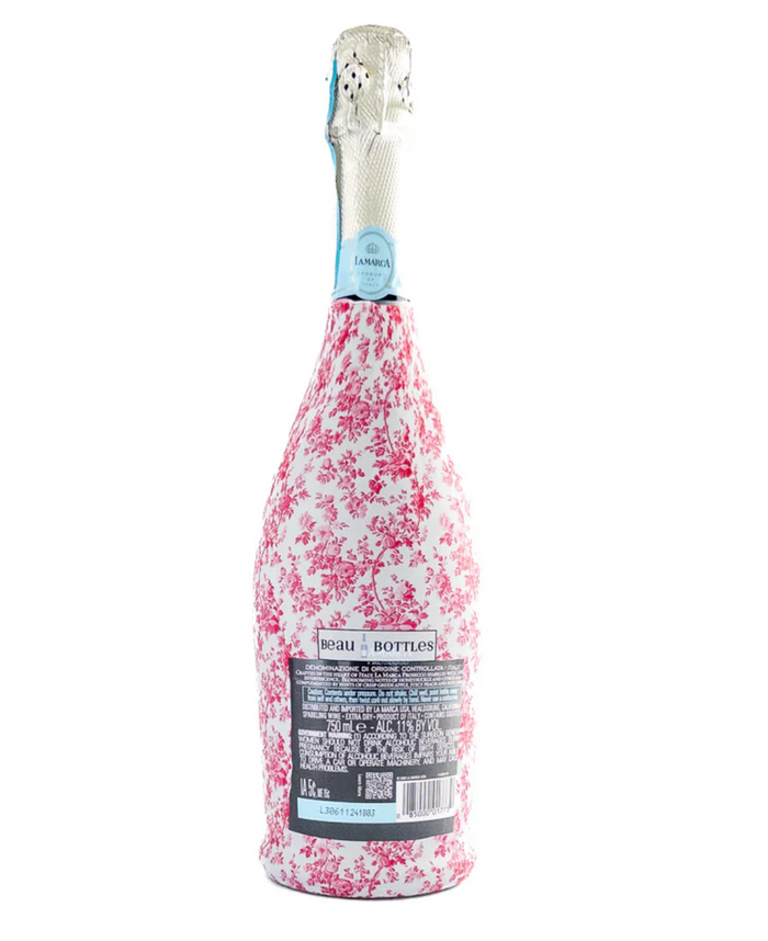 Grandmillenial Pink Floral Bottle Wrap, La Marca Edition