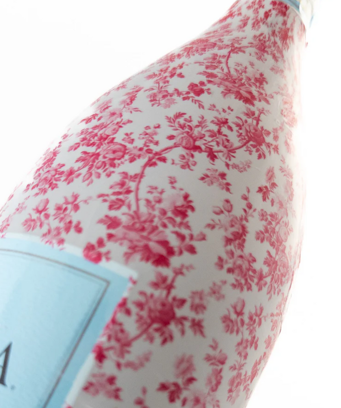Grandmillenial Pink Floral Bottle Wrap, La Marca Edition