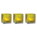 Grass Green & Silver Luana Capiz Square Candle Holder Set of 3 - PaperLanternStore.com - Paper Lanterns, Decor, Party Lights & More