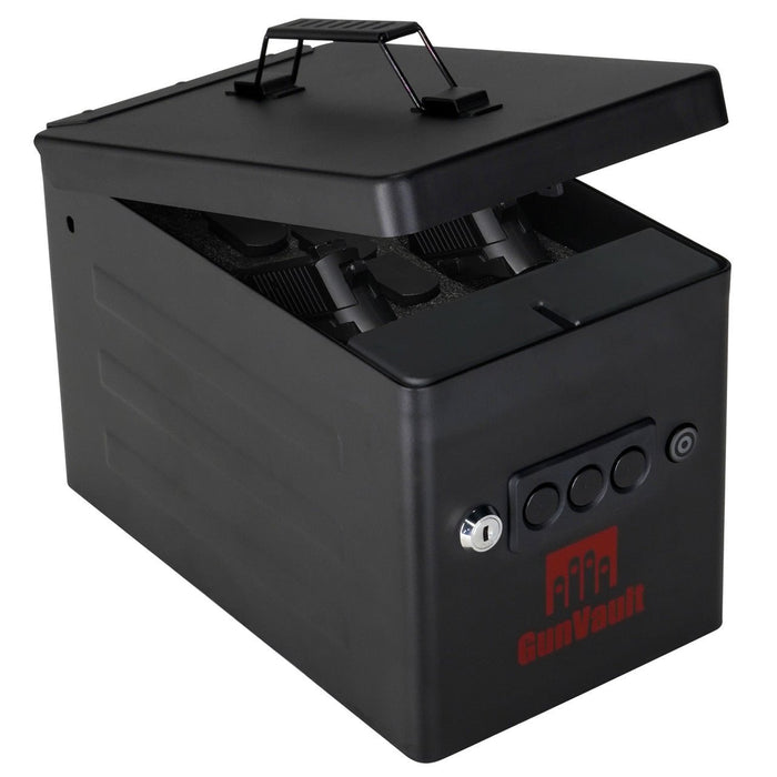 GunVault GVRV100BK22 Range Vault Handgun Safe Open