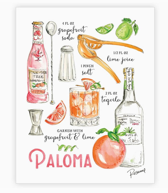 Hand Painted 8x10 Art Print, Paloma