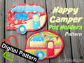 Happy Camper Pot Holders Digital Pattern