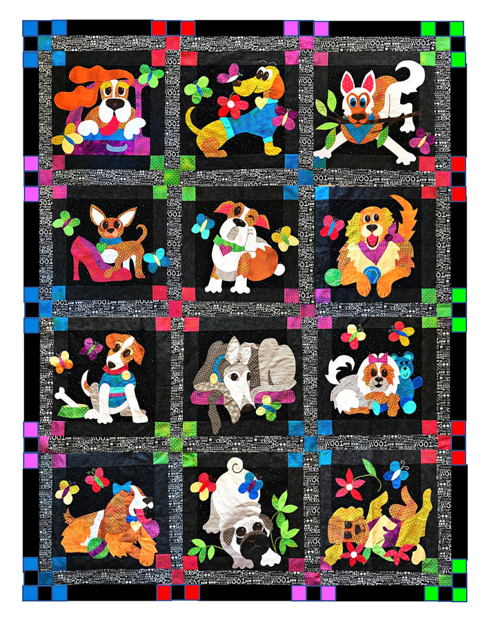 Happy Tails Digital Quilt Pattern
