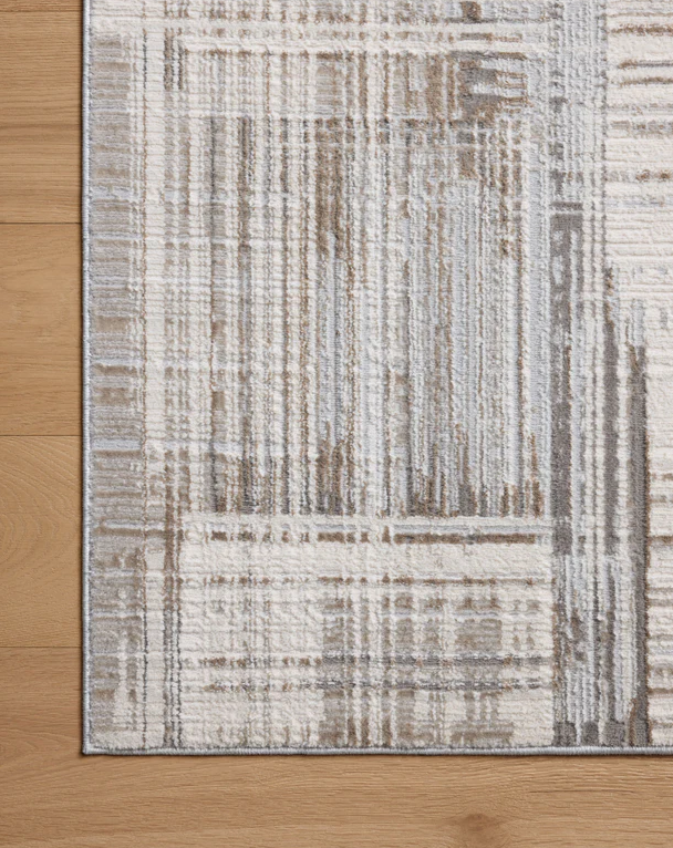Hollis Rug in Pebble/Ivory: Pattern View