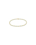 Hope Sincerity Pattern 2mm Bead Bracelet, Mint
