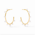 Hydra Stone Hoop, Pearl Large