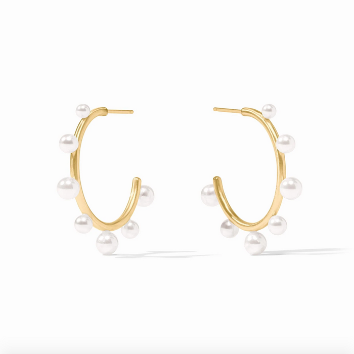 Hydra Stone Hoop, Pearl Medium