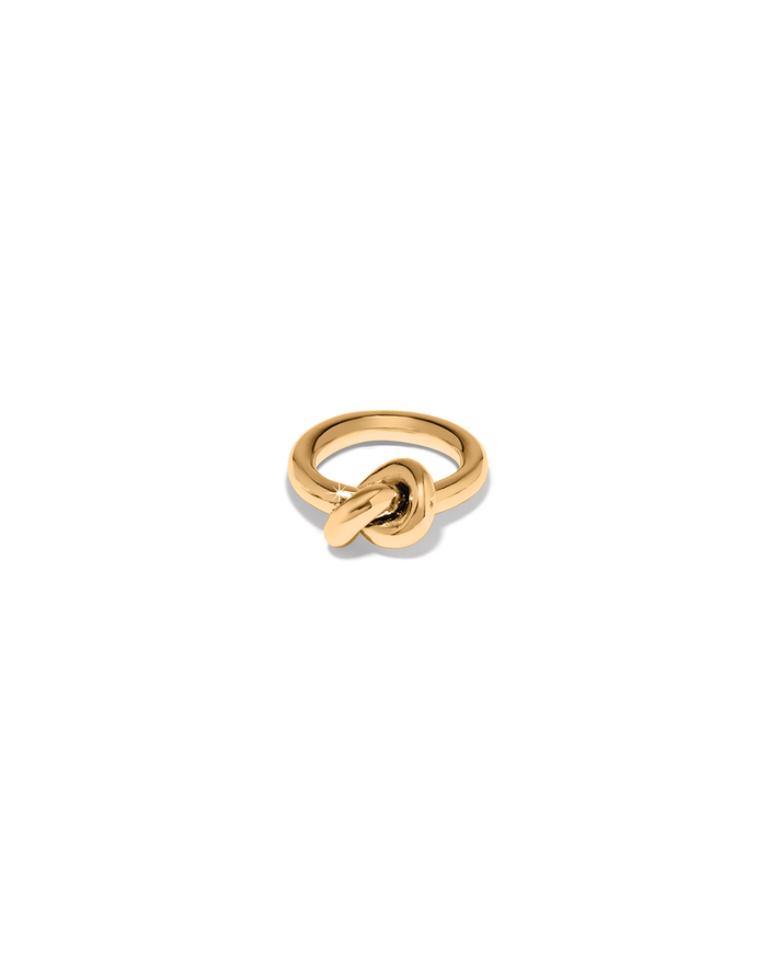 Interlock Single Knot Gold Ring