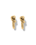 Interlok Single Knot Hoop Earrings, Gold