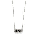Interlok Single Knot Petite Necklace, Silver