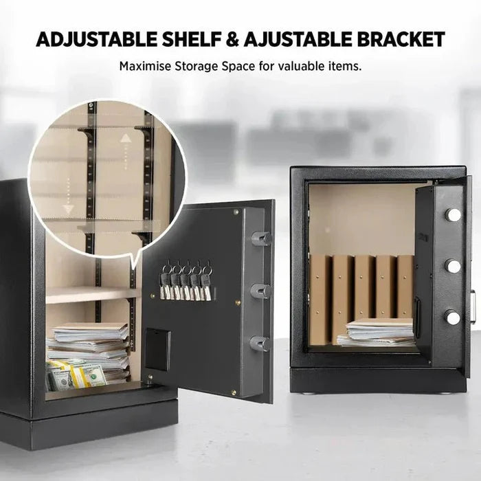 IslandSafe DSR45-BLK DataSavior Spacious Office Safe Adjustable Shelf & Brackets