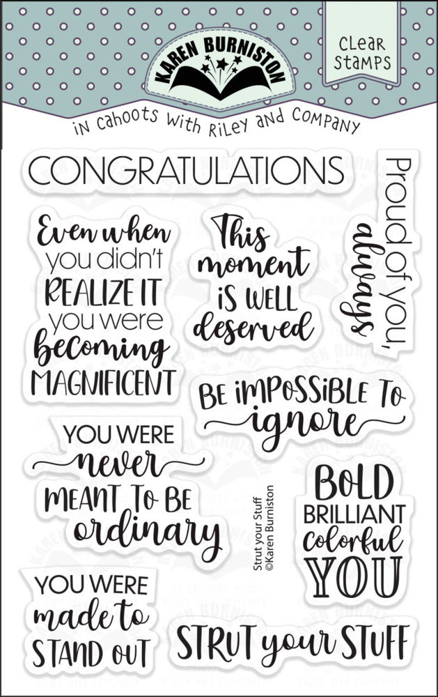 Karen Burniston, Clear Stamp, Strut Your Stuff