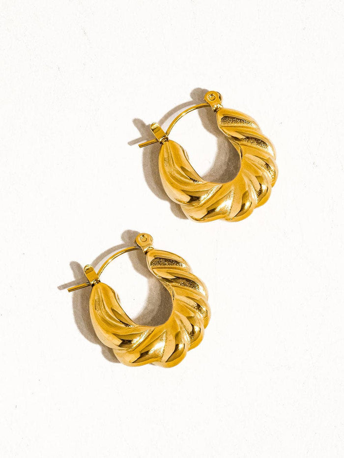 KIMBERLY BRAIDED HOOP EARRING