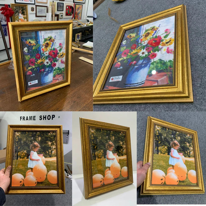Classic Ornate 34x25 Gold Picture Frame Antique Acrylic Frame