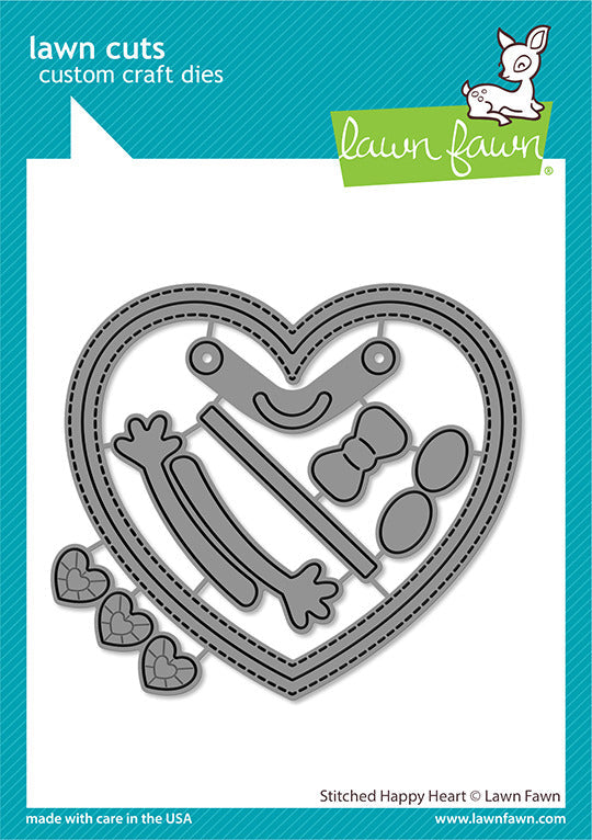 Lawn Fawn, Stitched Happy Heart