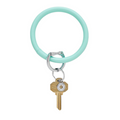 Leather Big O® Key Ring, Pistachio