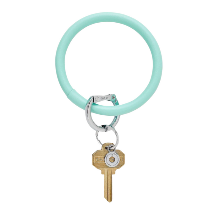 Leather Big O® Key Ring, Pistachio