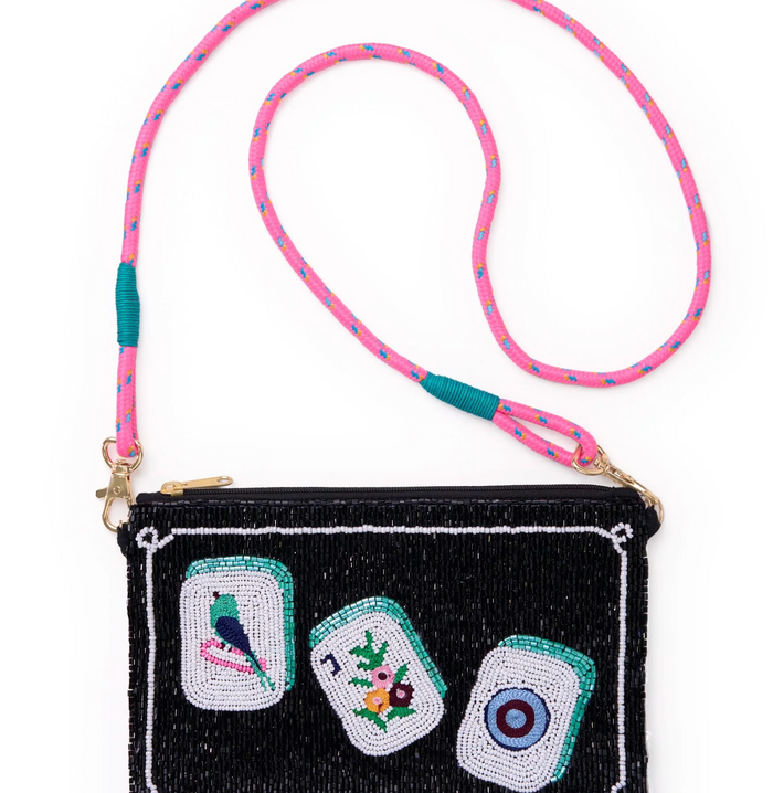 LEILA MAHJONG BEADED CLUTCH