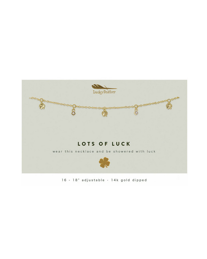 Lots of Luck Dangle Necklace, Gold