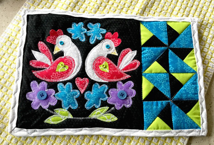 Love Birds and Pinwheels Digital Quilt Pattern