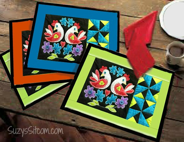 Love Birds and Pinwheels Digital Quilt Pattern