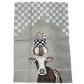 Mackenzie-Childs Mocha Cow Printed Dish Towel
