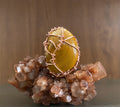 “MAJESTIC” COPPER+YELLOW JASPER RING