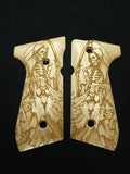 Maple Grim Reaper Beretta 92fs Grips X