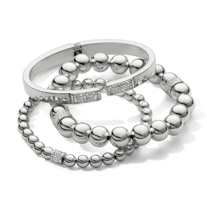 Meridian Stretch Bracelet, Silver