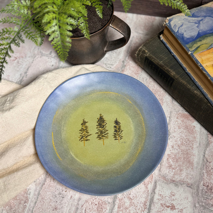 Merritt Lakeside Trees by Carole Shiber 8-1/2" Melamine Salad Plate, Set of 6