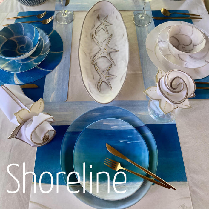 Merritt Shoreline by Carole Shiber 8-1/2" Melamine Salad Plate, Set of 6