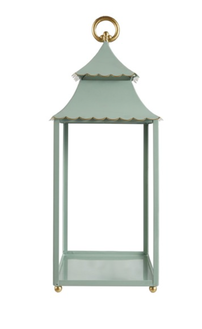 METAL SCALLOPED LANTERN - MINT - IN STORE PICK UP ONLY!
