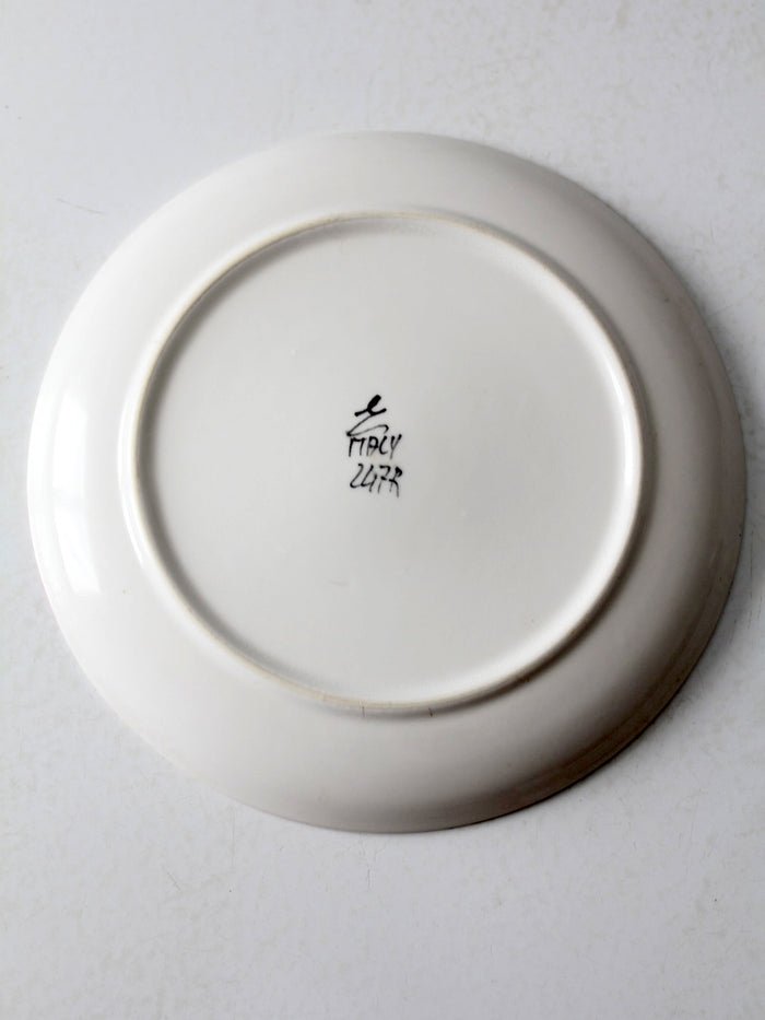 mid-century Italian Ernestine Salerno floral plate