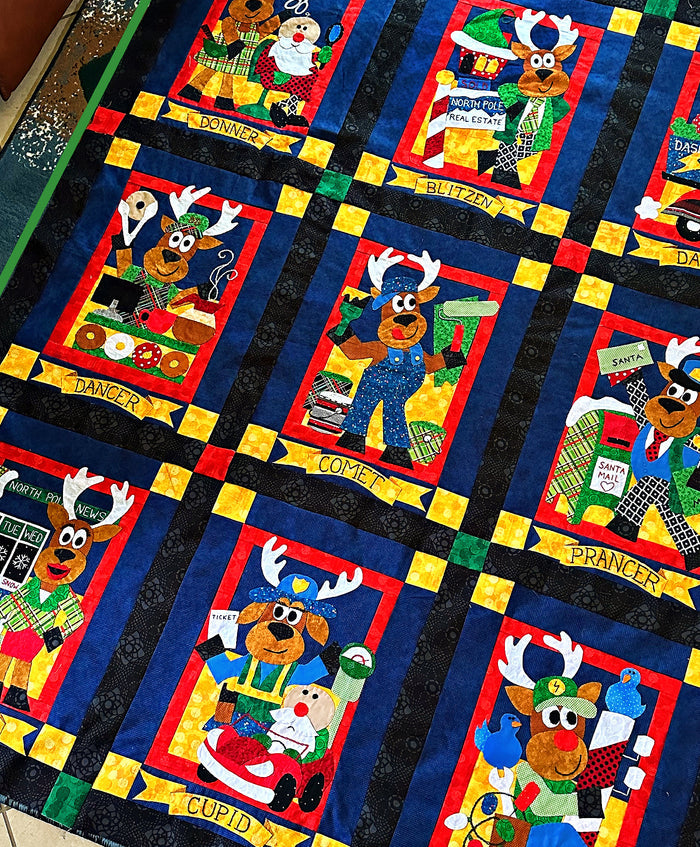 North Pole Moonlighters Quilt PAPER Pattern