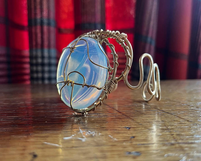 OPALITE WAVE CUFF BRACELET IN BRONZE