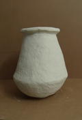 PAPER MACHE VASE IN OFF WHITE DIA 16" - IN STORE PICK UP ONLY!