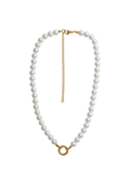 PEARL CARABINER NECKLACE
