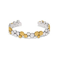 Pebble Edge Flex Cuff Bangle, Silver/Gold