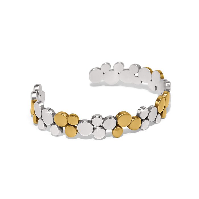 Pebble Edge Flex Cuff Bangle, Silver/Gold