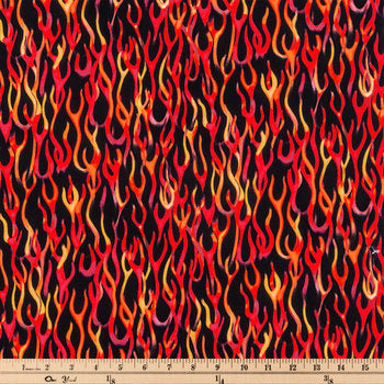 Pillowcase - Flames Calico Cotton