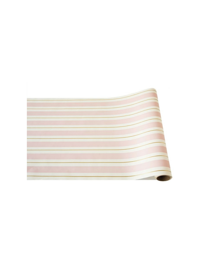 Pink & Gold Awning Stripe Runner, 20" x 25'
