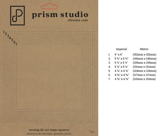 Prism Studio, Chroma-Cuts, Nesting Large Squares