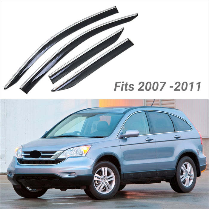 Rain Guard & Visors - Chrome Trim | Fits Honda CR-V ( 2007-2011 )