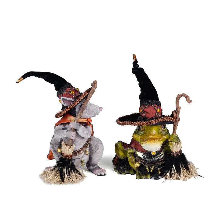 Rat and Frog Witches Assortment of 2 by Katherines Collection