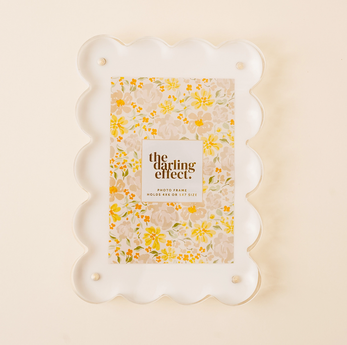 Rectangle Scalloped Acrylic Frame